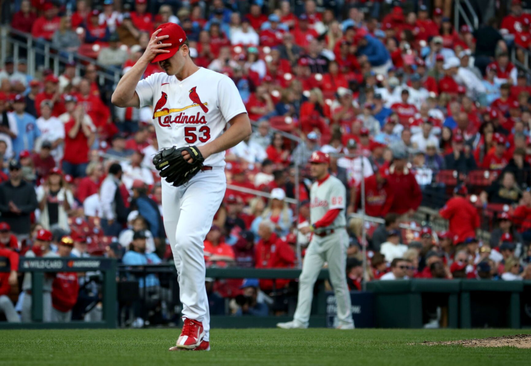 Philadelphia Phillies beat the St. Louis Cardinals 6-3 in game 1 of NL Wild Card